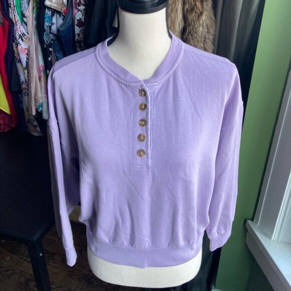 Women's Gap Lavender Sweatshirt S Petite - Picture 2 of 4